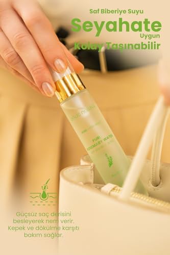 Bade Natural Biberiye Suyu Dökülme Karşıtı ve Saç Uzamasını Destekleyici Saç Toniği%100 Doğal ve Saf 30 ml - Görsel 3