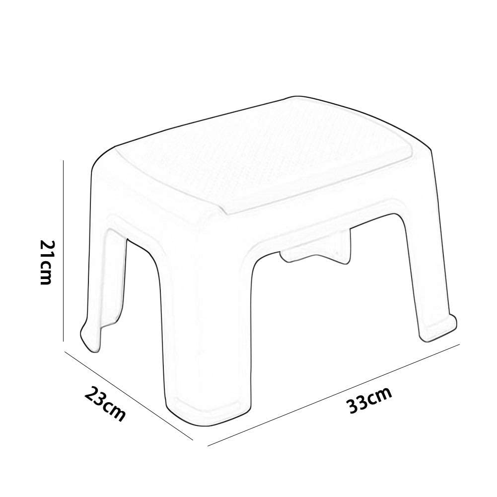 Reposapiés Taburete de plástico para baño Taburete para Embarazadas Adultos Taburete para el hogar 33 * 23 * 21Cm Creatividad/Rosa