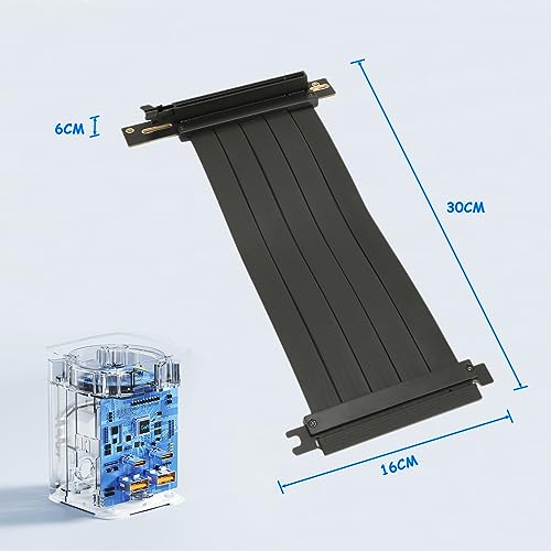 PCIE Extension Cable, 128Gbps 4.0 X16 Extender Riser Cable - Image 4