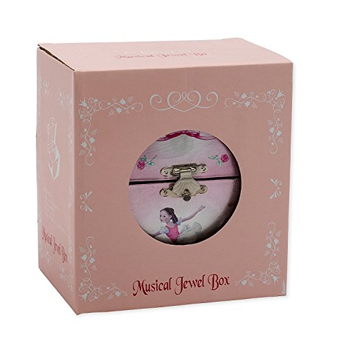 Broadway Dancing Ballerina Handbag Music Musical Jewelry Box, Pink, 6 x 5