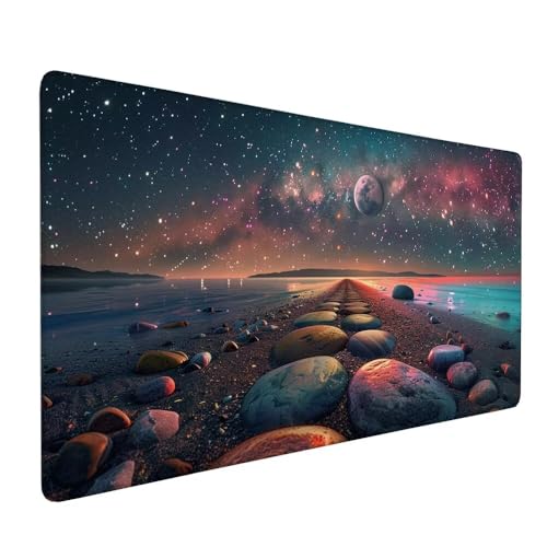 Tapis de souris XXL ciel étoilé 1200x600mm en caoutchouc étanche pour bureau