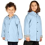 Breizh Ocean - Chubasquero Niño y Abrigo Niña, Chaqueta Niños y Niñas Interior Rayas Marinera con Capucha Disponible en Tallas Grandes