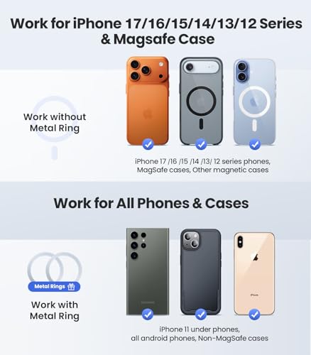 VICSEED Tesla Phone Mount【Strongest Magnet Power】 Foldable Hidden Tesla Phone Holder Fit for All Phones, Tesla Model 3/Y/Cybertruck Accessories, Tesla Model 3 Model Y for MagSafe Car Mount - White