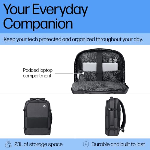 Image of HP 220 15.6 inch Laptop Backpack ; 23Litre; Water Resistant;100% Polyester; Black