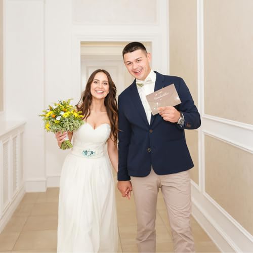 4 Stück Geldgeschenk Hochzeit, Wunscherfüller Geldgeschenk, Verpackung Geldkarte Grußkarte, Geld Karte Umschlag Geschenkkarte für Geld Gutschein Geburtstag Weihnachten Reise Hochzeitsgeschenk