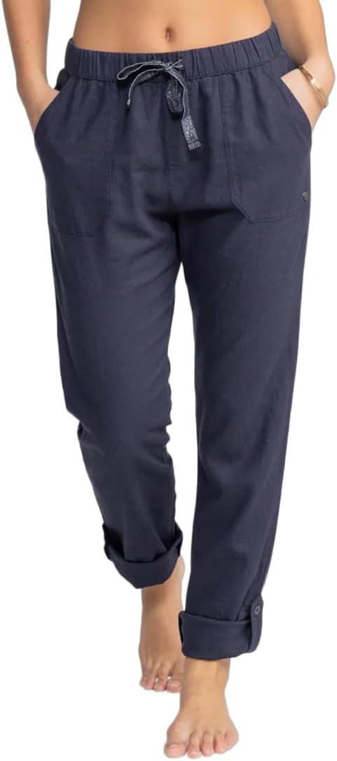 Seashore Straight Linen Pants by Roxy