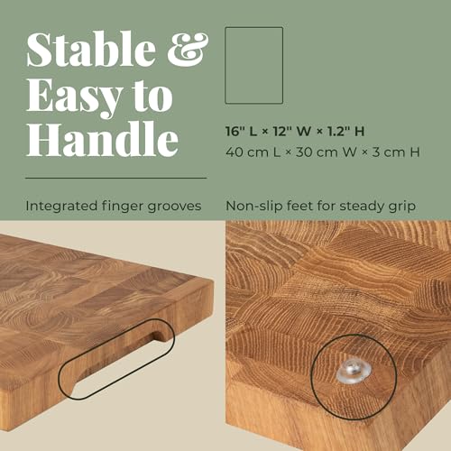 Tabla de cortar rectangular de madera Oaktastic 16x12 in miniatura 4