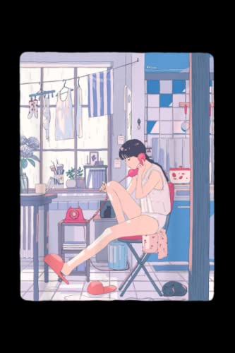 Notebook Lofi Retro 90s Anime Girl Aesthetic Waifu Soft Grunge Pastel: Diary, Checklist, Budget, Log, Tax, Journal, 6 x 9 inch, Over 100 Pages image 2