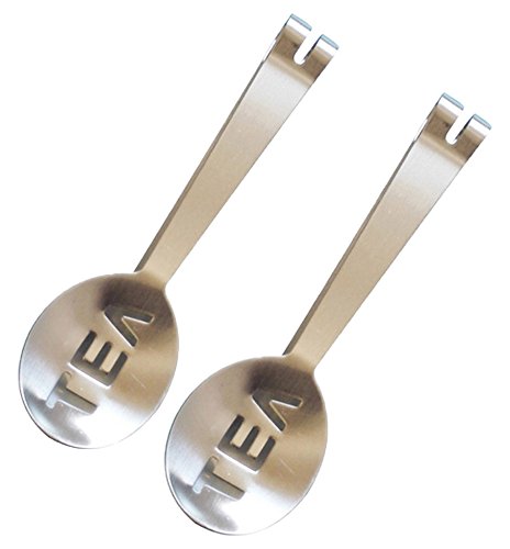 DINGJIN 2 Piece Stainless Steel Tea Tongs Teabag Squeezer Strainer Holder Grip Metal