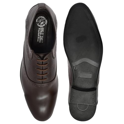 Mens-Coffee-Brown-Leather-Formal-Shoes-Lace-up-Style