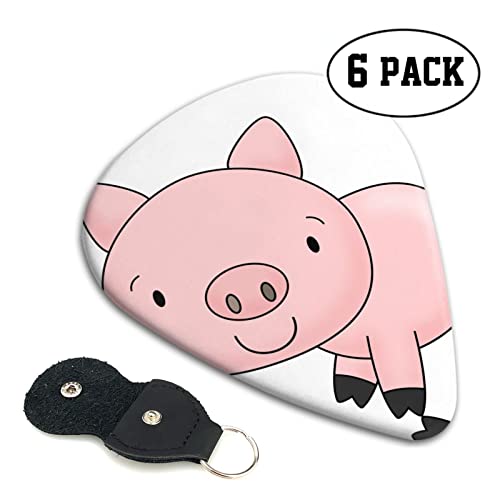 Cartoon Pig Lot de 6 médiators pour guitare acoustique, guitare électrique, basse, ukulélé – fins, moyens et épais. - Les Beatles, Paul McCartney, John Lennon, RIngo Starr, George Harrison Cartoon Pig Lot de 6 médiators pour guitare acoustique, guitare électrique, basse, ukulélé – fins, moyens et épais. – Image 3