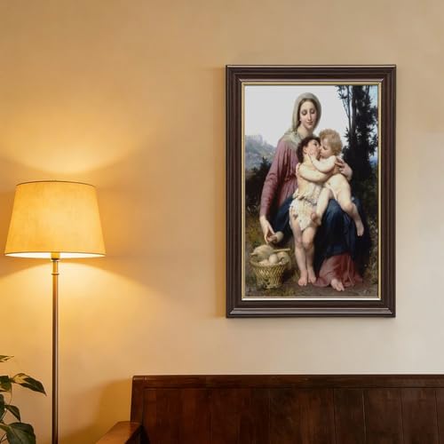 Impression sur toile The Holy Family Bouguereau tableau 40x61 cm