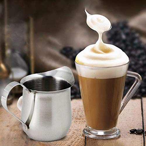 Jarra de aço inoxidável para café latte espumar arte jarro copo copo ferramenta de artesanato de coz