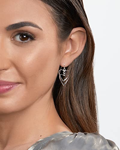 Milla Boho Earrings for Women Dangling | Flower Earrings | Heart Earrings | Tassel Earrings for Women | Dangle, French Wire Silver Earrings2