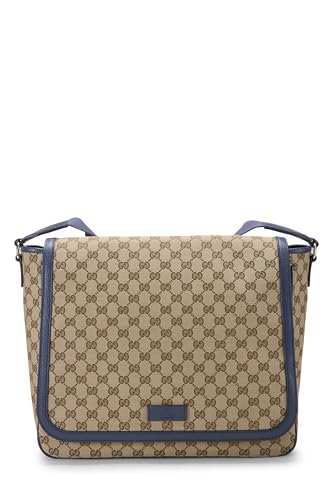 Gucci, Pre-Loved Original GG Canvas Diaper Bag, Blue