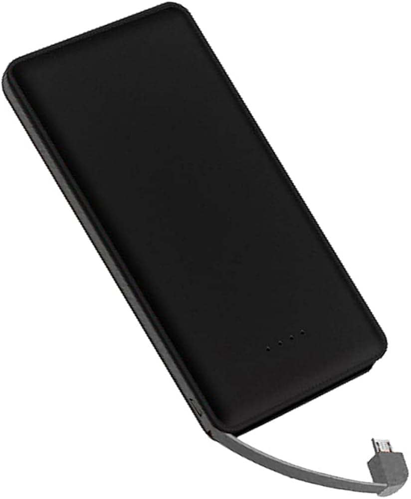 Amazon | 明誠 モバイルバッテリー ケーブル内蔵 6000mAh 大容量 薄型