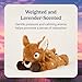 warmies Microwavable & Weighted Stuffed Animals, Laying Deer - Heated Stuffed Animal Plushie for Warmth & Comfort - Cute Soft Plush Toys for Adults & Children (Boys, Girls, Babies & Toddlers)