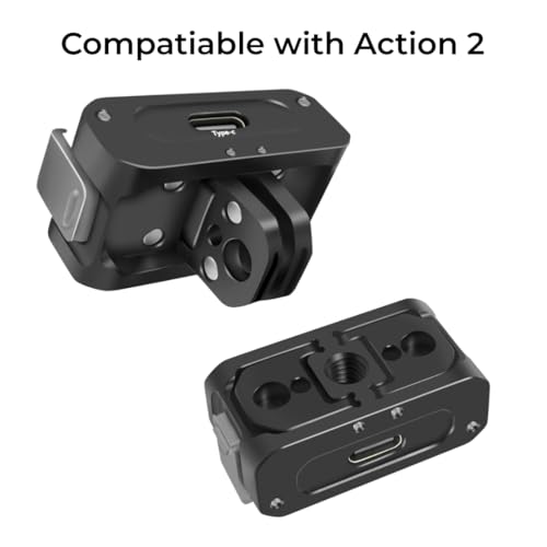 Image of ELFOG Magnetic Mount Charging Base for Action 2, Foldable 1 /4 inch Quick Release Magnetic Bracket Tripod Adapter Holder Compatible with DJI Action 2 Camera Accessories