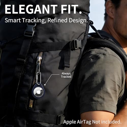Image of for AirTag Holder for Apple Air Tag 2nd Generation 1st Gen- 4 Pack Air Tagholder Keychain with Professional Carabiner, Waterproof & Shockproof TPU Air Tag Case 2 /1 for Keys, Backpacks, Pets, Luggage