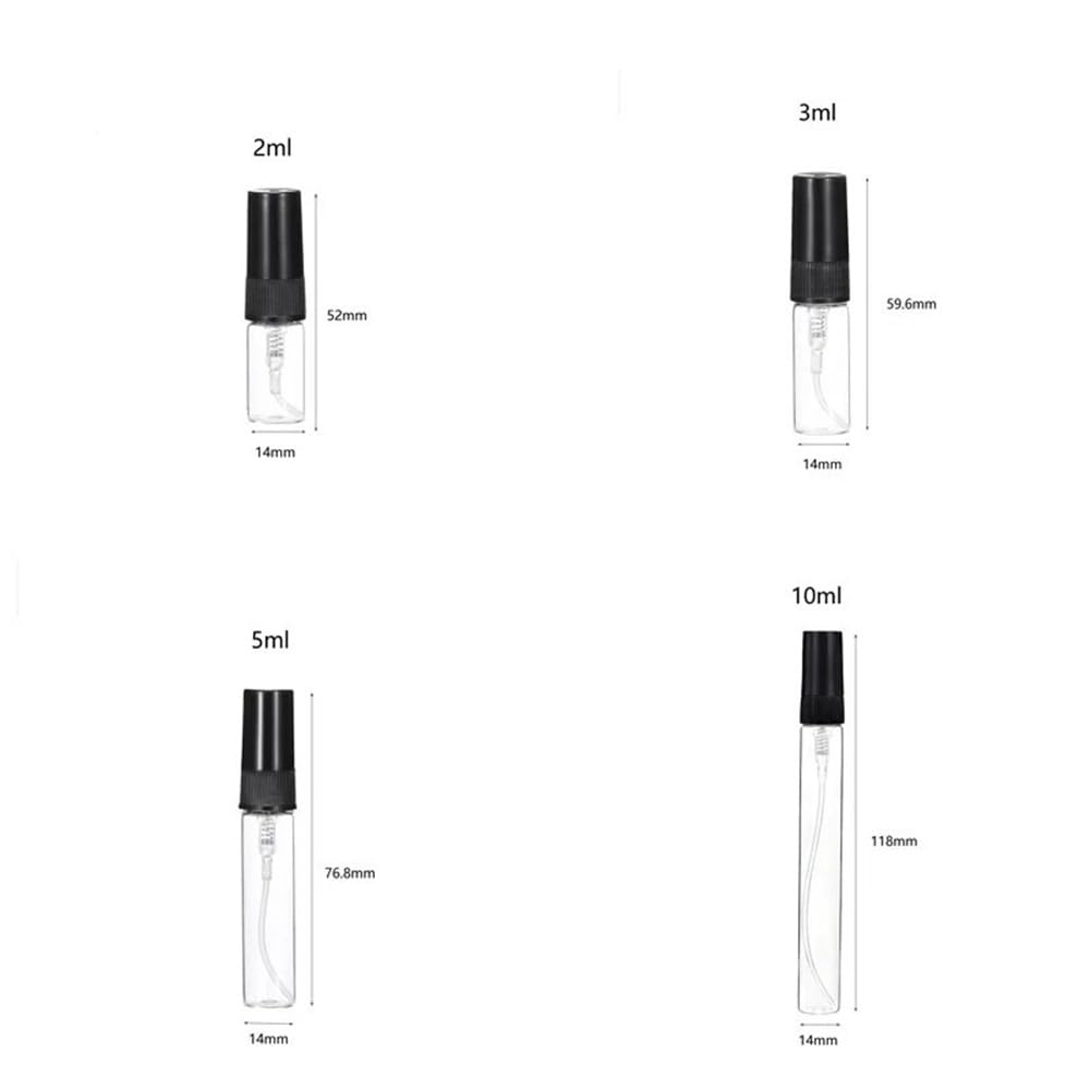 Bottiglia decorativa vuota 20 pezzi di mini bottiglie vetro trasparenti, fiale spray for nebulizzazione, barattoli for campioni, piccole for con atomizzatore vuoto(10ml)