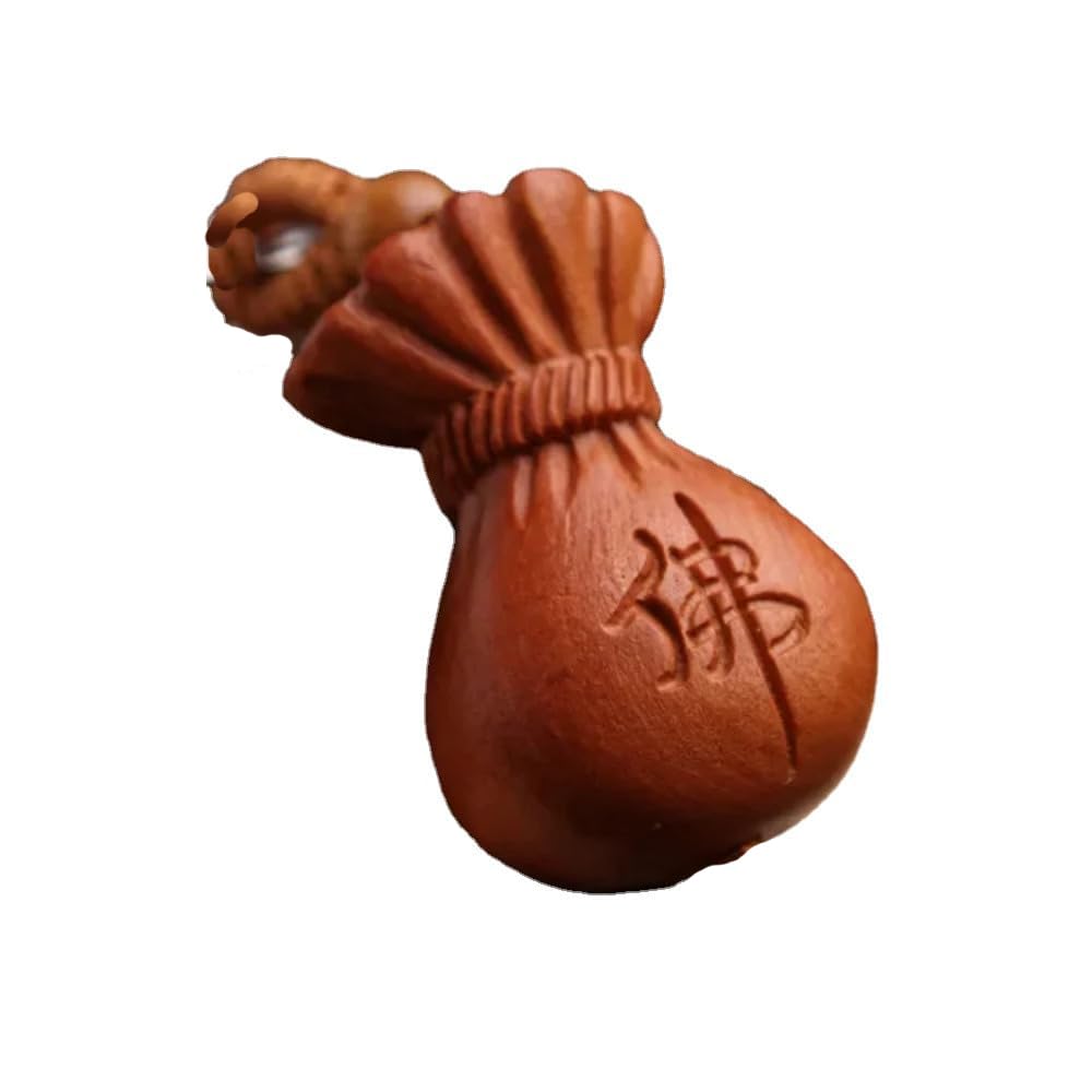 portachiavi, Portachiavi Buddismo in legno in ​​legno Buddha