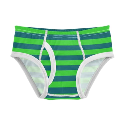 Green Dark Green Stripe Toddler Boy's Underwear 2T