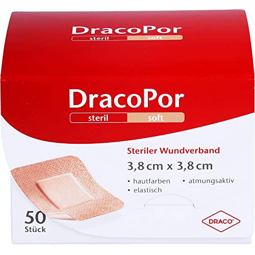 DRACOPOR Wundverband 3 8x3 8 cm steril hautfarben 50 St