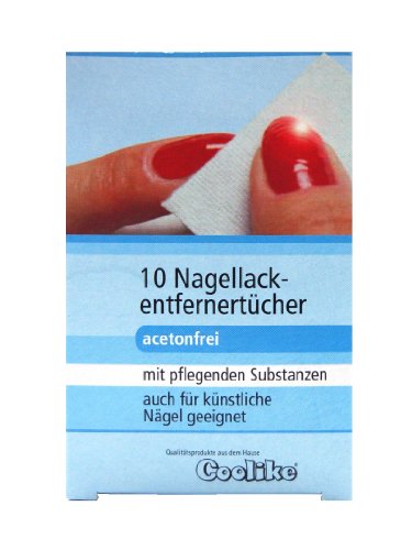 Preisvergleich Produktbild Nagellackentfernertücher acetonfrei, 10er