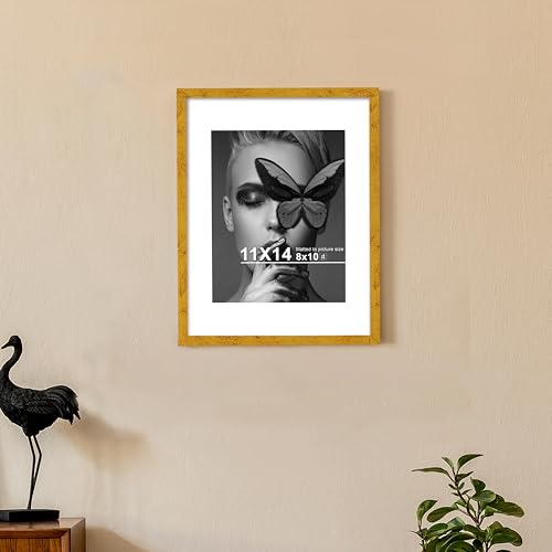 Image of Art Street Premium Photo Frame for living room, Classic Aesthetic Design Photo Frames for Photograph, Art Work, Kids Room Set of 6 (11x14 Inch, Gold)