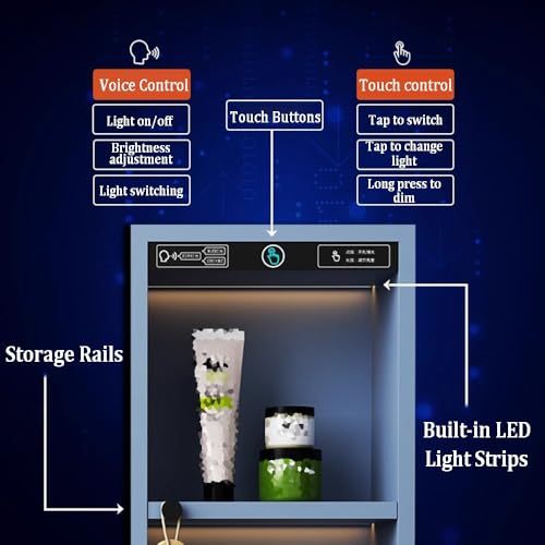 Mensola da doccia a LED, in acciaio inox, da incasso, per shampoo e sapone, installazione a parete nascosta, organizer da bagno moderno, 30 x 60 x 12,5 cm