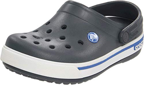 Crocs Crocband II.5 Clog (Toddler/Little Kid),Charcoal/Sea Blue,1 M US Little Kid