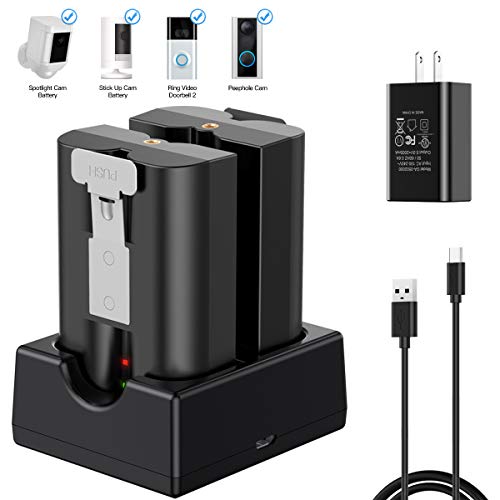 KIMILAR Battery Charger Compatible with Video Doorbell 2, Spotlight Cam, Peephole Cam