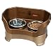 Neater Feeder Deluxe Medium Dog (Bronze) - The Mess Proof Elevated Bowls No Slip Non Tip Double Diner Stainless Steel Food Dish with Stand