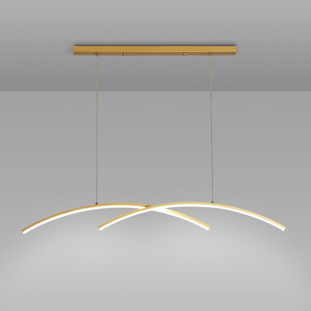 LYMSXAZOU Modern LED Pendant Light Linear Chandelier for Dining Room 26W Ceiling Lamp Fixture Height Adjustable Hanging Lights Rooms Bedroom Restaurant