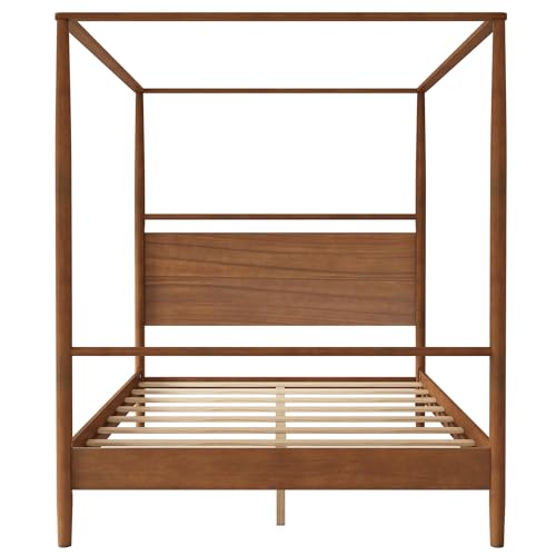 Softsea 45365 Queen Size Canopy Platform Bed, Solid Wood Canopy Bed Frame 4 Posters Canopy Bed thumb #3