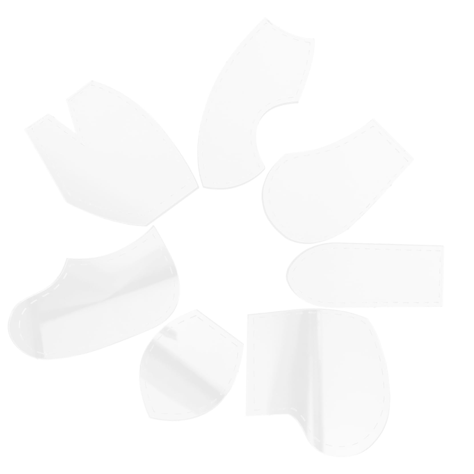 HOMSFOU 4 Set Set Di Modelli Di Colture Sovrani Trapunti Governate Forniture Taglio Cutter Modelli Di Ricamo Modelli Di Trapunta Righello Per Trapuntatura Acrilico Bianca 7 Pezzi * 4