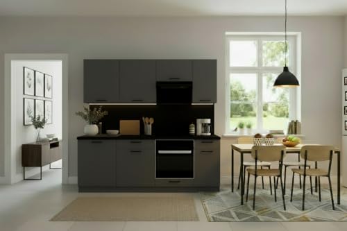 Genérico Muebles Cocina Completas 220 cms Muebles Color Gris Grafito ref-205E