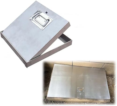 Stainless Steel Access Door, Locking Hatch for Basement, Patio, Yard Security, Durable Weatherproof Design, Easy Installation, Ideal for Home Renovation and Safety