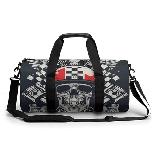 Sac de sport crâne de course pour gym et voyage - Duffel bag 45x23x23cm
