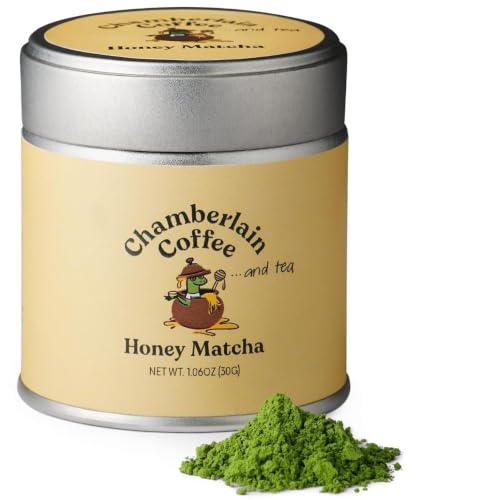 Chamberlain Coffee Honey Ceremonial Grade Matcha Tin, 30 Servings