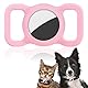 Ainiv Silikon Schutz Hülle, Silikon Schutzhülle für AirTag, Kompatibel mit Apple Airtag Finder Hundehalsband, Pet Loop Holder für AirTags, Tracking Finder Hunde und Katze Haustierzubehör (Rosa)