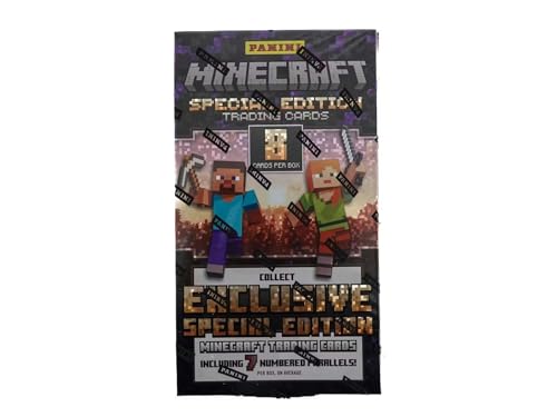 Caja de cartas coleccionables de Panini Minecraft, edición especial 2025 (1 base numerada a 325 por caja)