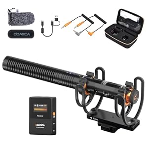 COMICA VM30 Shotgun Microphone – Professional Wireless Mic for DSLR Camera, Smartphone and PC with 70/150Hz, 328′ Range, USB C Digital Output- Perfect for Video Recording, Podcasting and Interview