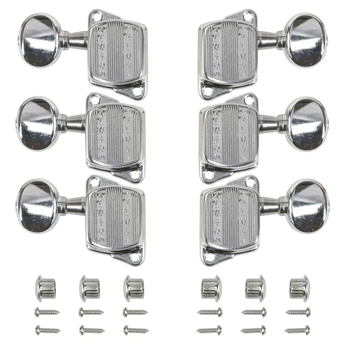 Kluson Plus Series 3 Per Side Tuning Machines, Chrome | KPLUS-3-C