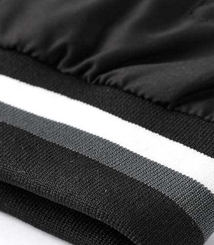 Image of FTIMILD Mens Bomber Jacket Lightweight Causal Windbreaker Stripe Patterned Sport Outerwear Jacket Spring & Fall