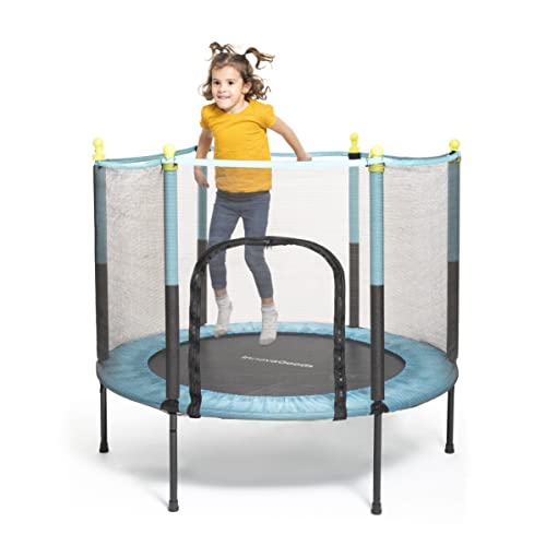 InnovaGoods® Cama Elastica niños, Cama Elastica niño Exterior e Interior, Juegos para niños, Incluye Accesorios, Herramientas de Montaje y Red Protectora de Seguridad con Cremallera, Juegos +3 años.