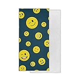 Marca: XiangHeFu XiangHeFu Ducha Ultra Suave Cara Baño Toalla de Mano Altamente Absorbente Multipropósito Cara Divertida Emoji Tiempo Feliz
