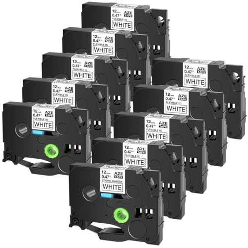 AZE-FX231 12mm �t���L�V�u�� ���~�l�[�g ���x���e�[�v 10���� TZe-FX231 �u���b�N�I���z���C�g���x�� PT-1100���x���v�����^�[�Ή�