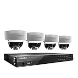 LaView 4-Megapixel (2688 x 1520) 8 Channel PoE 4K NVR Security Camera System - 4 4MP Dome IP Surveillance Cameras, 100ft Night Vision, Pre-Installed 4TB Hard Drive