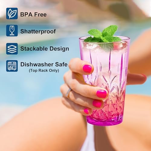 Lily's Home Crystal Highball Glasses - Thumbnail 5